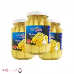 کنسرو بیبی کورن امریکن فرش با طعم سرکه وزن 340 گرم