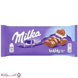 شکلات شیری میلکا مدل bubbly بسته 100 گرمی