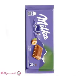 شکلات شیری میلکا مدل فندقی 100 گرمی