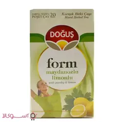 دمنوش لاغری دوغوش فرم مدل لیمو و جعفری بسته 20 عددی