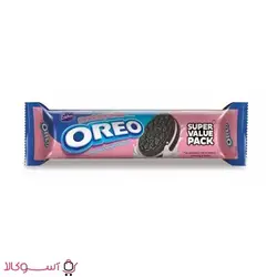 بیسکویت کرمدار اوریو با طعم توت فرنگی oreo strawberry creme وزن 137 گرم | آسوکالا