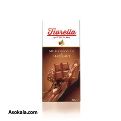 شکلات فندقی فیورلا Fiorella Milk Chocolate & Hazelnut وزن 80 گرم | آسوکالا