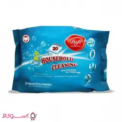 دستمال مرطوب دافی مدل پاک کننده لوازم منزل بسته 20 عددی