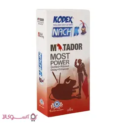 کاندوم خاردار و حلقوی کدکس مدل matador بسته 12 عددی