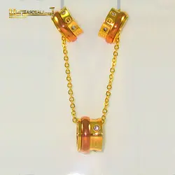 نیم ست زنانه رزگلد طلایی نئوگلوری - Neoglory | آسوکالا