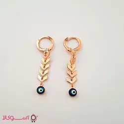 گوشواره آویز زنانه زد جی جولری مدل چشم نظر کد 118
