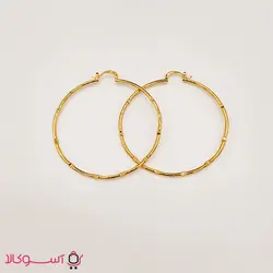 گوشواره زنانه حلقه ای بزرگ استیل کد 0095