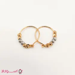 گوشواره زنانه حلقه ای ژوپینگ طرح آلبرنادو کد 0093
