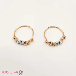 گوشواره زنانه حلقه ای ژوپینگ طرح آلبرنادو کد 0093