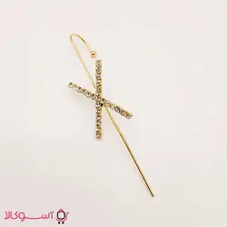 گوشواره زنانه کراس طرح ضربدر کد 0092