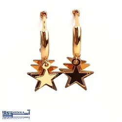 گوشواره زنانه ژوپینگ طرح حلقه ستاره کد 2347