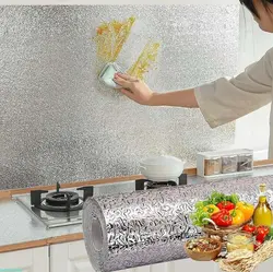 روکش کابینت نقره ای و طلایی برچسب و فویل در متراژ مختلف