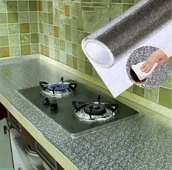 روکش کابینت نقره ای و طلایی برچسب و فویل در متراژ مختلف