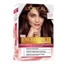 کیت رنگ مو لورال سری EXCELLENCE شماره 4.15 شکلاتی دودی - وب سایت فروشگاهی بی درنگ