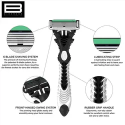خودتراش 6 تیغ مردانه - وب سایت فروشگاهی بی درنگ