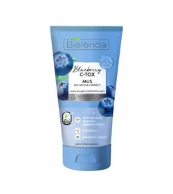 شوینده صورت بی یلندا حاوی بلوبری BIELENDA BLUEBERRY C-TOX MOISTURIZING AND BRIGHTENING FACIAL CLEANSING MOUSSE - وب سایت فروشگاهی بی درنگ