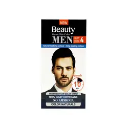 رنگ مو مردانه  قهوه ای طبیعی شماره 4 Beauty - وب سایت فروشگاهی بی درنگ