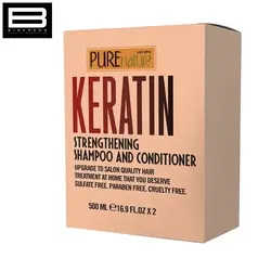 پک شامپو و نرم کننده کراتین pure nature - وب سایت فروشگاهی بی درنگ