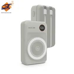 پاوربانک ۲۰۰۰۰ گرین لاین مدل MagSafe Integrated