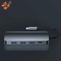 هاب 5 پورت usb-c ریمکس مدل RU-U5 ا Remax RU-U5 5port USB-C HUB