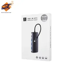 هاب 5 پورت usb-c ریمکس مدل RU-U5 ا Remax RU-U5 5port USB-C HUB