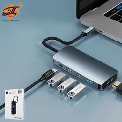 هاب 5 پورت usb-c ریمکس مدل RU-U5 ا Remax RU-U5 5port USB-C HUB