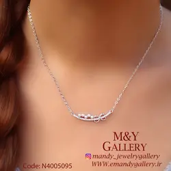 گردنبند روبان و مروارید