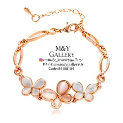 دستبند سه پروانه صدفی