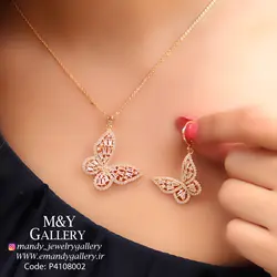 نیمست جواهری پروانه طلایی