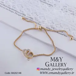 دستبند قلب و حلقه طلایی