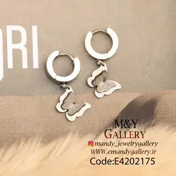 گوشواره استیل پروانه