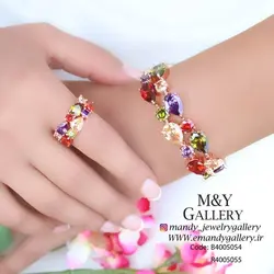 دستبند و انگشتر سواروسکی