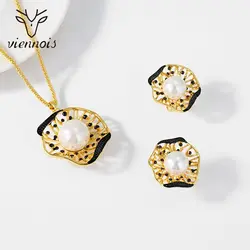 نیم ست مروارید طلایی