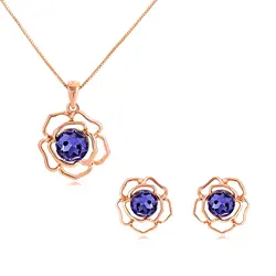 نیم ست گل سواروسکی