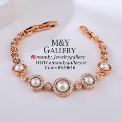 دستبند مروارید رزگلد