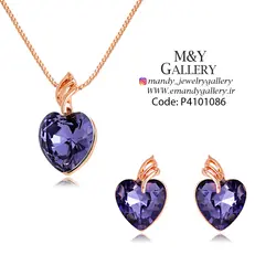 نیم ست قلب بنفش