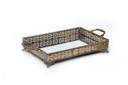 سینی مستطیل آیینه برنجی