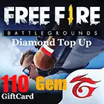 گیفت کارت 110 جم و الماس فری فایر