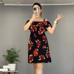 پیراهن کوتاه گلدار کد ۲۰