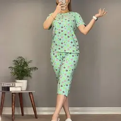 ست تیشرت و شلوارک طرحدار