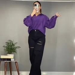 شومیز یقه مردانه کد ۷۳