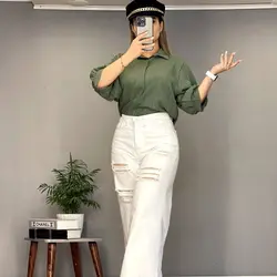 شومیز یقه مردانه کد ۶۸