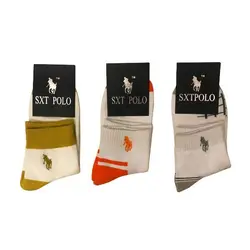 جوراب مردانه طرح polo مجموعه 3 عددی