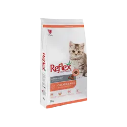 رفلکس کیتن با طعم مرغ و برنج reflex kitten food chicken and rice 15kg