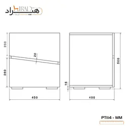 میز پاتختی هیراد مدل PT114