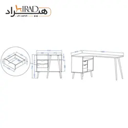 میز تحریر هیراد مدل T132