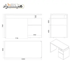 میز تحریر هیراد مدل T136