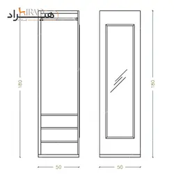 کمد لباس هیراد مدل L104