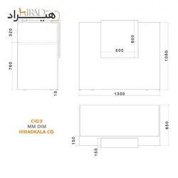 میز کانتر هیراد مدل C103