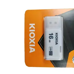 فلش ۱۶ گیگ کیوکسیا Kioxia U301 USB3.2 جنس پلاستیک و سفید رنگ | هایتل کالا